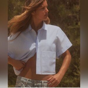 ZARA BUNDLE Pink Striped Shirt and ZARA Sky Blue Striped Shirt (2 PCS)